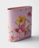Prada Small floral-print Saffiano leather wallet - Image 3
